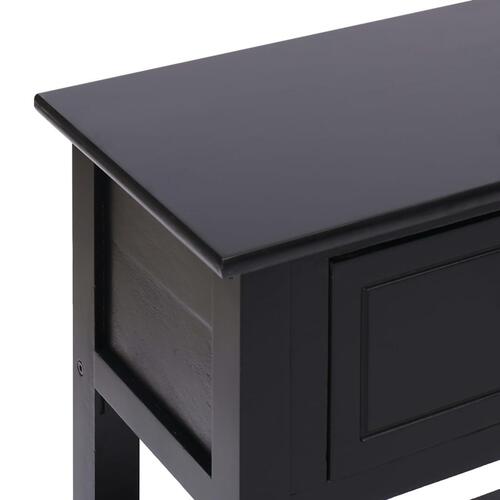 Konsolbord 115x30x76 cm træ sort