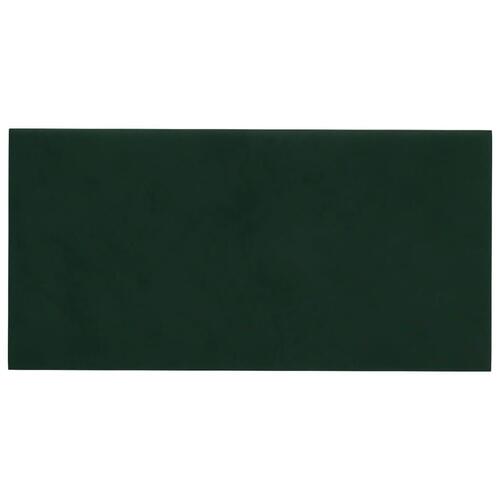 Vægpaneler 12 stk. 60x30 cm 2,16 m² fløjl mørkegrøn