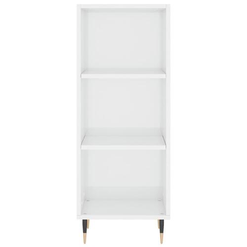 Skænk 34,5x32,5x90 cm konstrueret træ hvid højglans