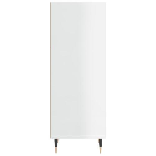 Skænk 34,5x32,5x90 cm konstrueret træ hvid højglans