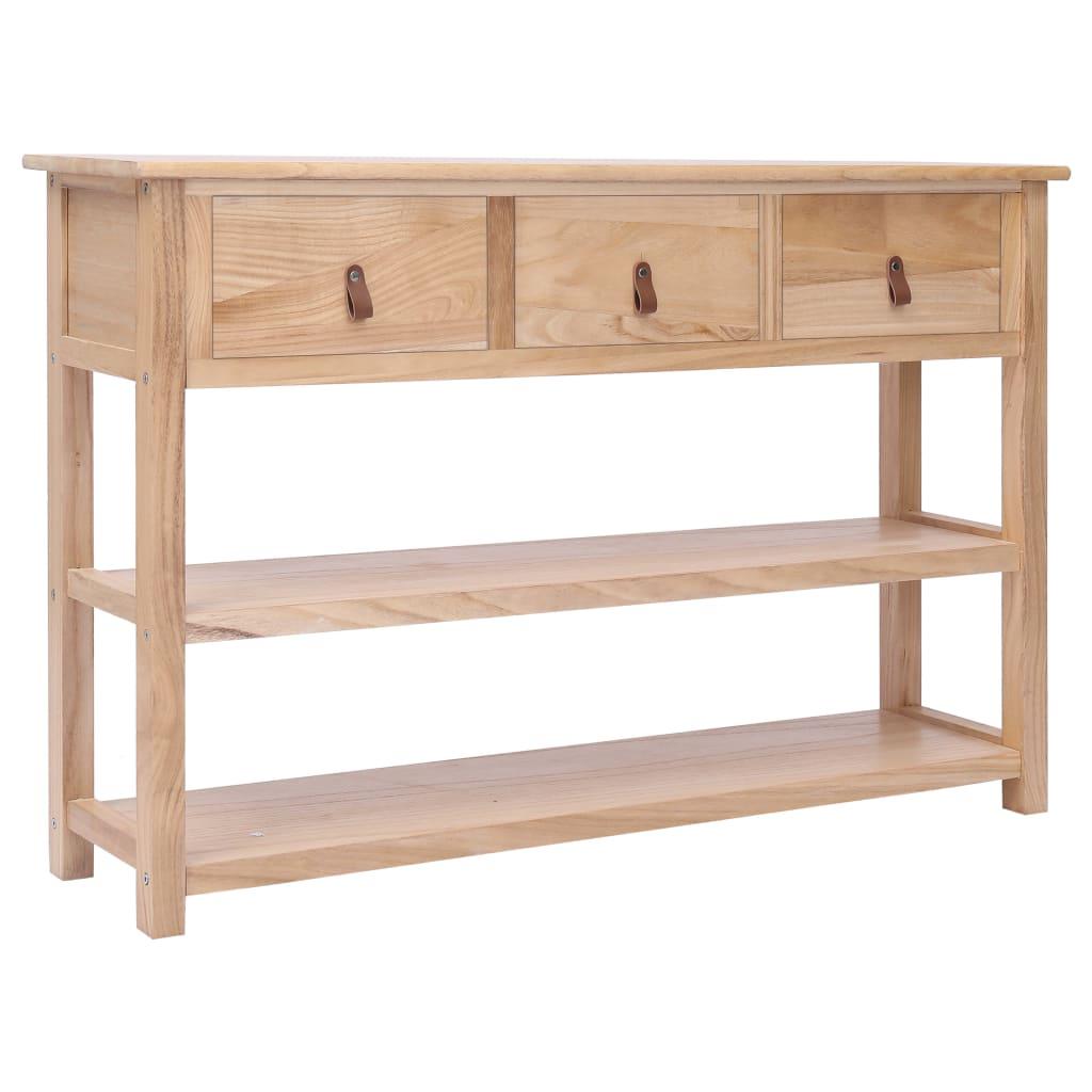 Konsolbord 115x30x76 cm træ naturfarvet