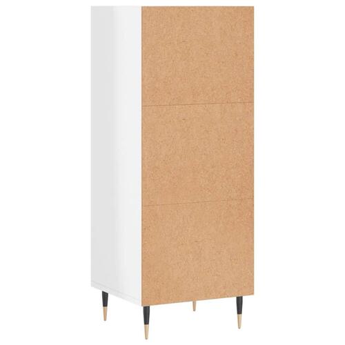 Skænk 34,5x32,5x90 cm konstrueret træ hvid højglans
