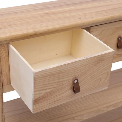 Konsolbord 115x30x76 cm træ naturfarvet