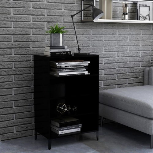 Skænk 57x35x90 cm konstrueret træ sort