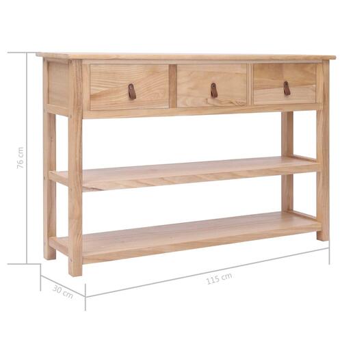 Konsolbord 115x30x76 cm træ naturfarvet