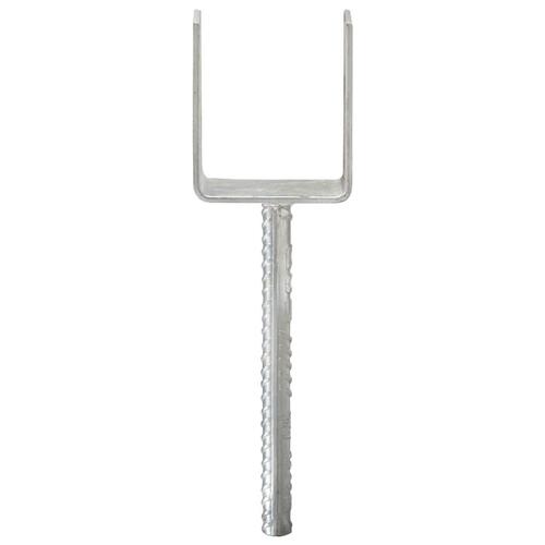 Hegnspløkker 6 stk. 10x6x30 cm galvaniseret stål sølvfarvet