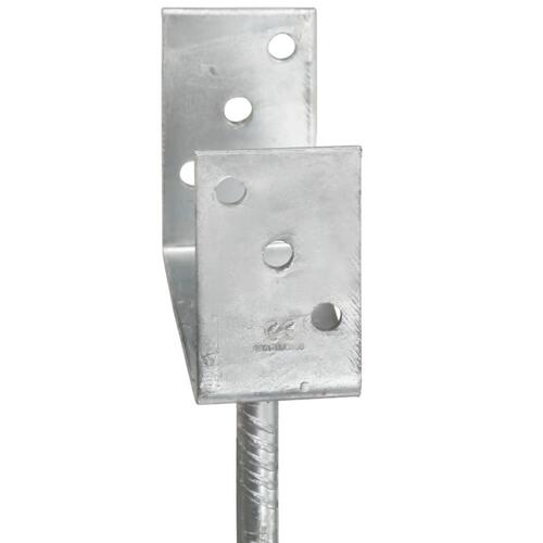 Hegnspløkker 6 stk. 10x6x30 cm galvaniseret stål sølvfarvet