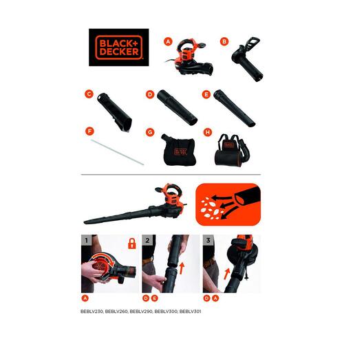 Blæser Black & Decker BEBLV260-QS