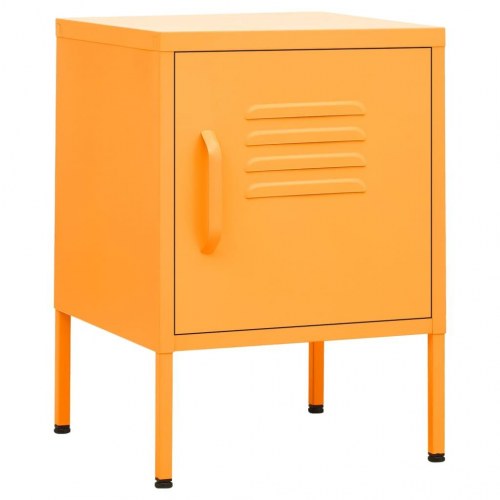 Natborde 2 stk. 35x35x51 cm stål sennepsgul