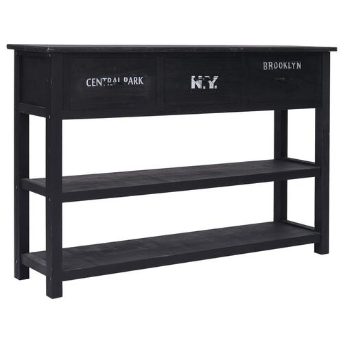 Konsolbord 115x30x76 cm træ sort