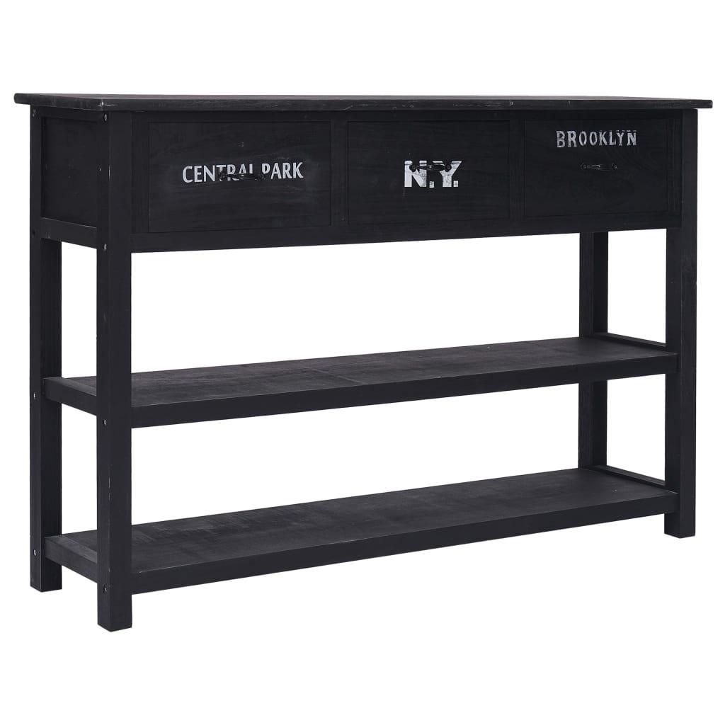 Konsolbord 115x30x76 cm træ sort