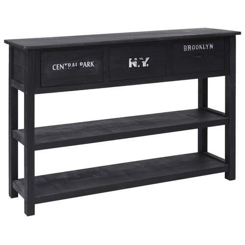 Konsolbord 115x30x76 cm træ sort
