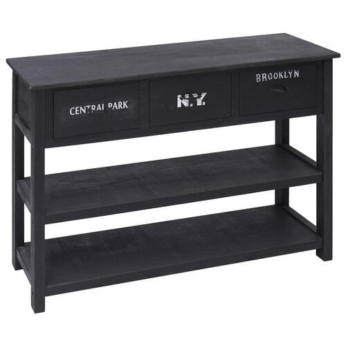 Konsolbord 115x30x76 cm træ sort