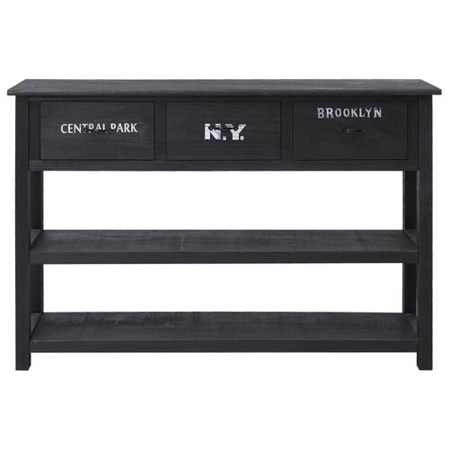 Konsolbord 115x30x76 cm træ sort