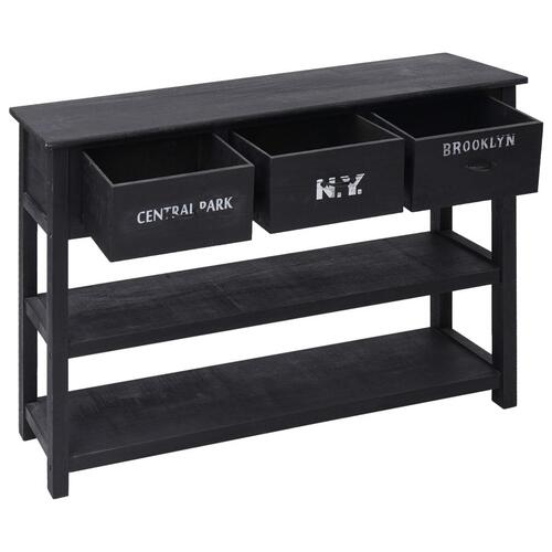 Konsolbord 115x30x76 cm træ sort