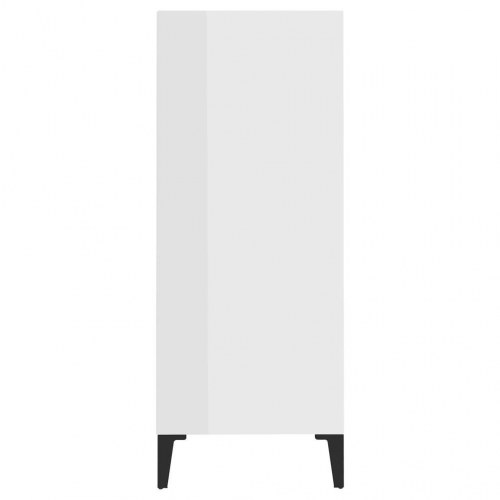 Skænk 57x35x90 cm konstrueret træ hvid højglans