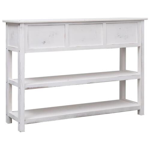 Konsolbord 115x30x76 cm træ antik hvid