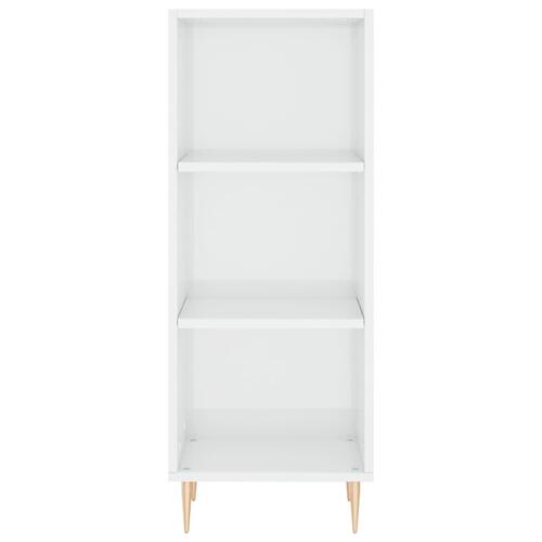 Skænk 34,5x32,5x90 cm konstrueret træ hvid højglans