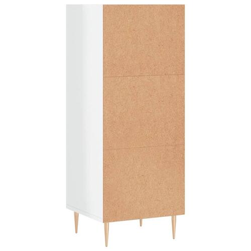Skænk 34,5x32,5x90 cm konstrueret træ hvid højglans