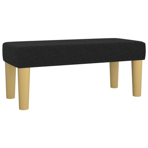 Bænk 70x30x30 cm stof sort