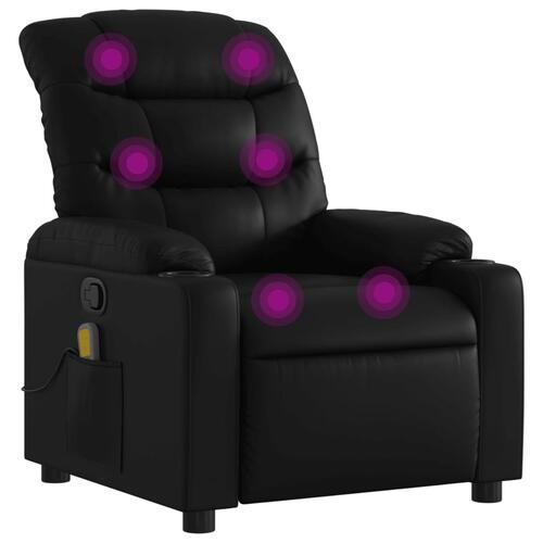 Massagestol kunstlæder sort