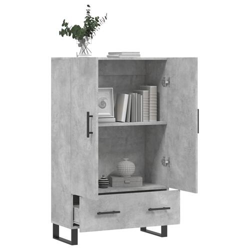 Skab 69,5x31x115 cm konstrueret træ betongrå