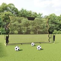 Fodbold-rebounder 183x85x120 cm polyester sort og gul