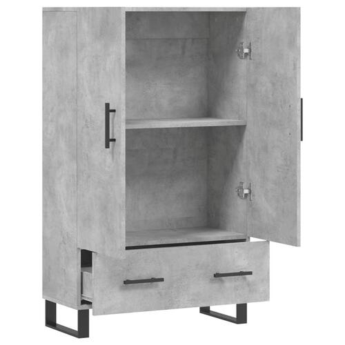 Skab 69,5x31x115 cm konstrueret træ betongrå