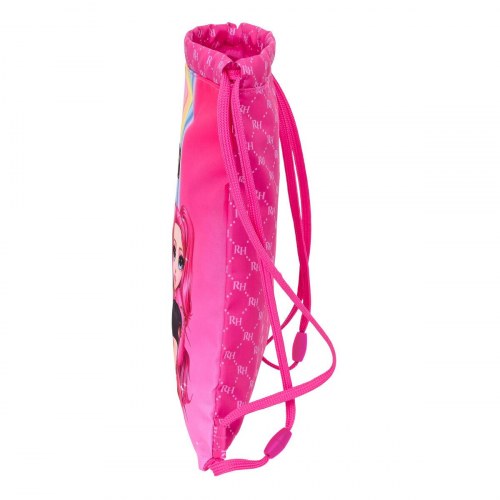 Skoletaske snørelukning Rainbow High - fuchsia 26 × 34 × 1 cm