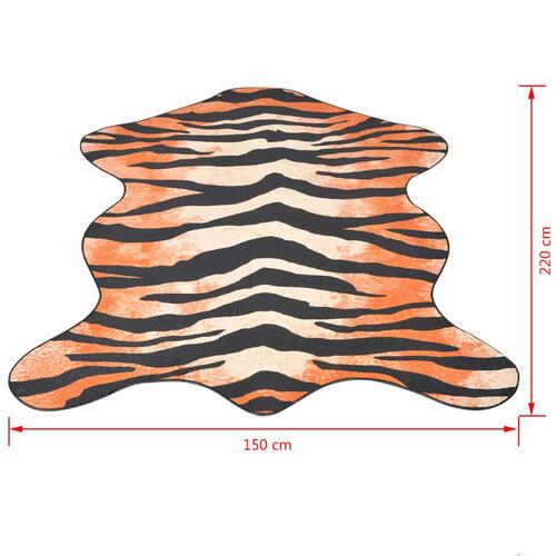 Tæppe i facon 150 x 220 cm tigerprint