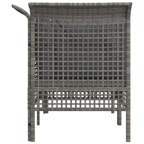 Hjørnemoduler til havesofa 2 stk. med hynder polyrattan grå