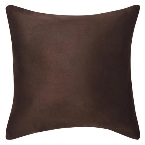 Pudebetræk 4 stk. 40x40 cm polyester imiteret ruskind brun