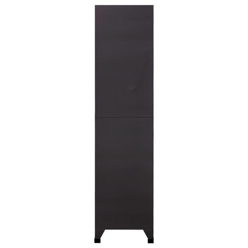 Skab 90x45x180 cm stål antracitgrå