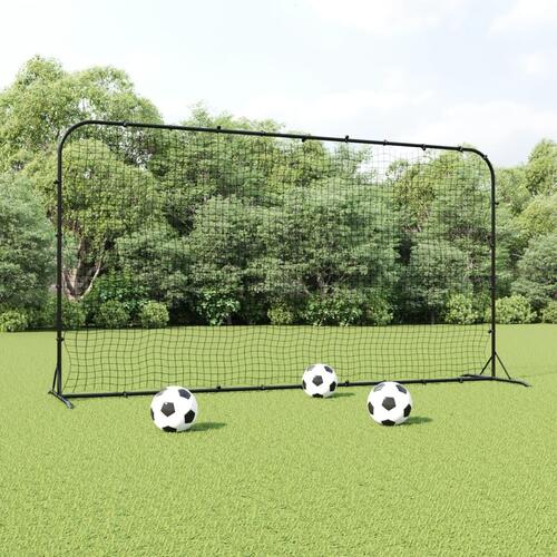 Fodbold-rebounder 366x90x183 cm HDPE sort