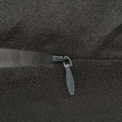 Pudebetræk 4 stk. 40x40 cm polyester imiteret ruskind antracitgrå