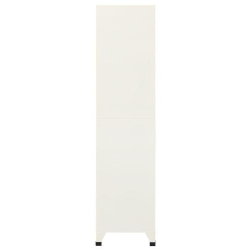 Skab 90x45x180 cm stål grå og blå
