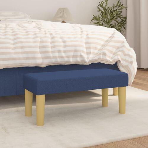 Bænk 70x30x30 cm stof blå