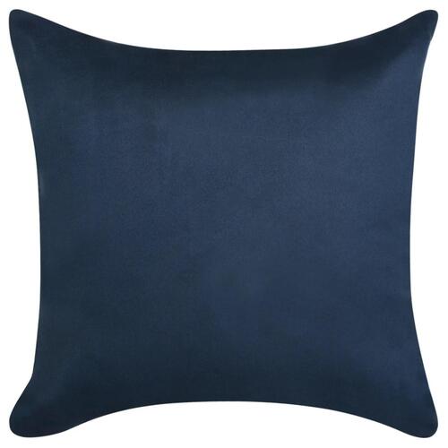 Pudebetræk 4 stk. 40x40 cm polyester imiteret ruskind marineblå