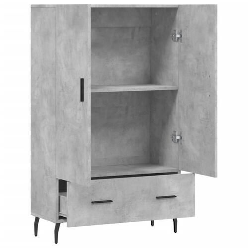 Skab 69,5x31x115 cm konstrueret træ betongrå