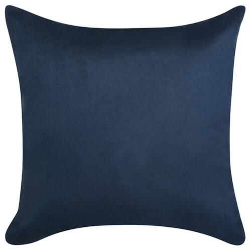 Pudebetræk 4 stk. 50x50 cm polyester imiteret ruskind marineblå