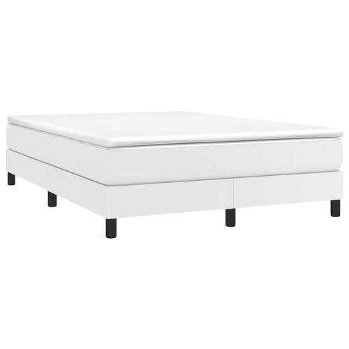 Sengeramme 140x190 cm kunstlæder hvid