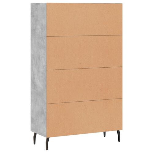 Skab 69,5x31x115 cm konstrueret træ betongrå