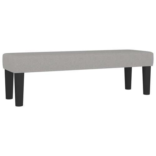 Bænk 100x30x30 cm stof lysegrå