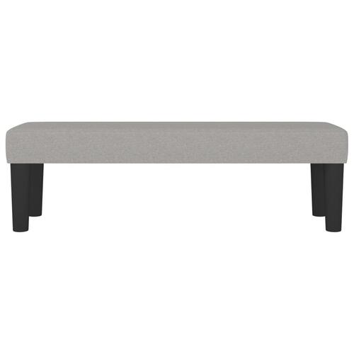 Bænk 100x30x30 cm stof lysegrå