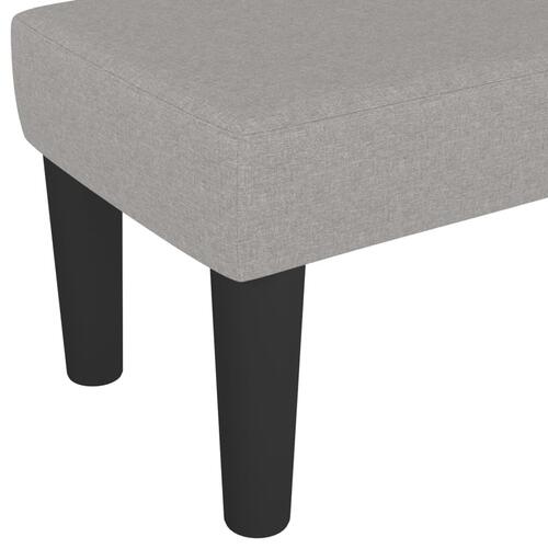 Bænk 100x30x30 cm stof lysegrå