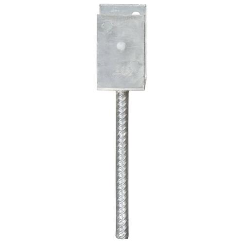 Hegnspløkker 6 stk. 14x6x30 cm galvaniseret stål sølvfarvet