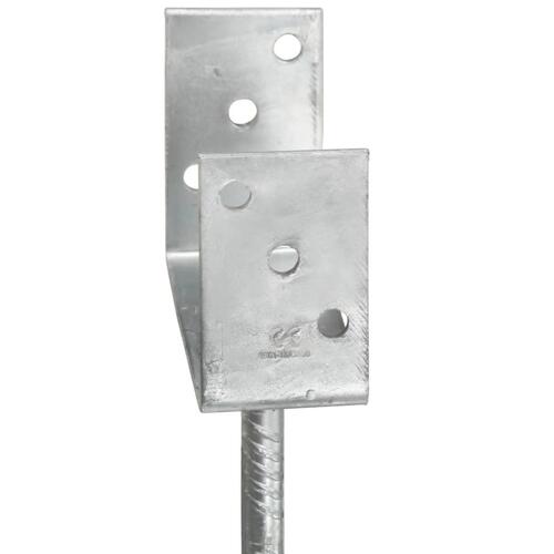 Hegnspløkker 6 stk. 14x6x30 cm galvaniseret stål sølvfarvet
