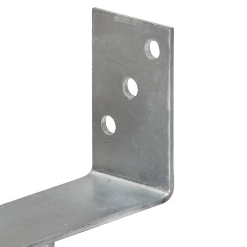 Hegnspløkker 6 stk. 14x6x30 cm galvaniseret stål sølvfarvet