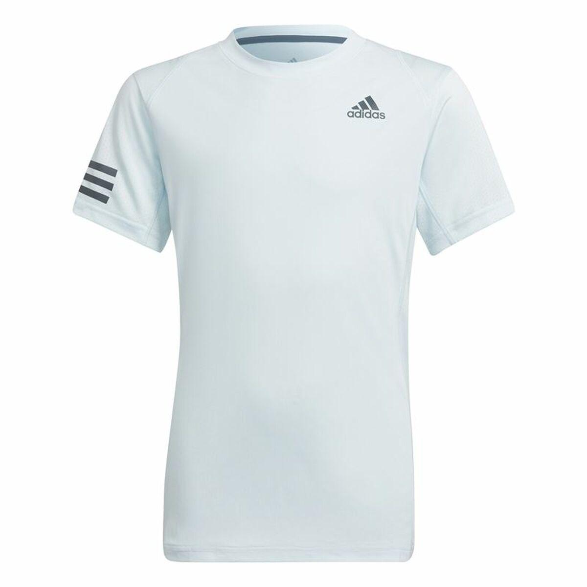 Børne Kortærmet T-shirt Adidas Club Tennis 3 bandas Hvid 7-8 år