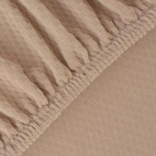Elastisk sofabetræk beige piqué
